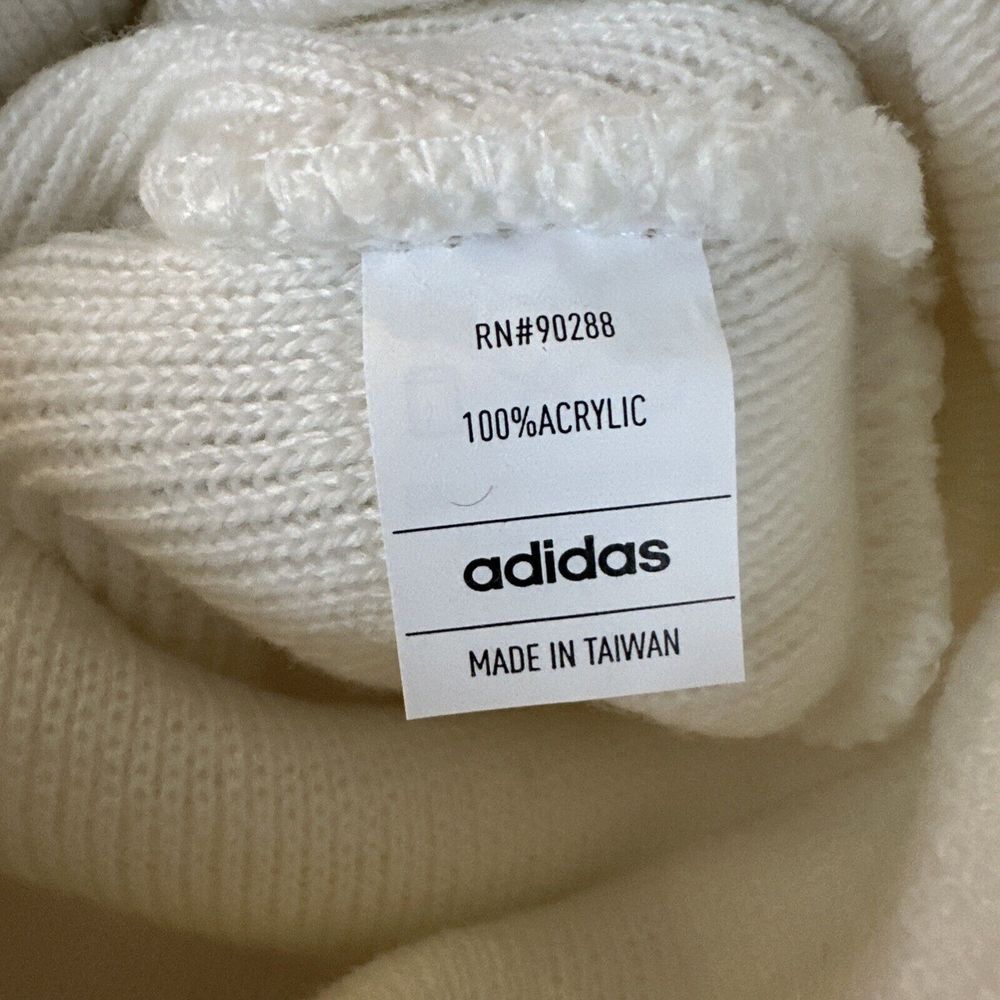 Adidas‎ Logo Women's Postseason Fold Beanie Magic White /Black NWT - Picture 7 of 7